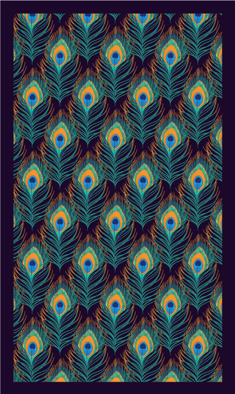 Realistický koberec s potlačou páv - Tenstickers