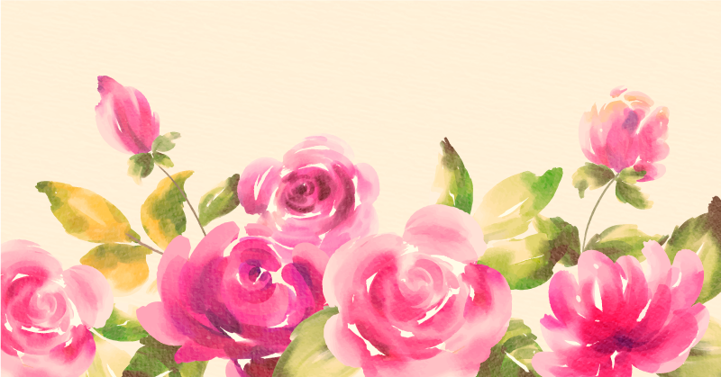 Pivonka s listovým kvetinovým vinylovým kobercom - Tenstickers