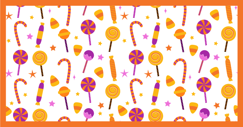 vinylový koberec do kuchyne farebný dizajn cukríkov - Tenstickers