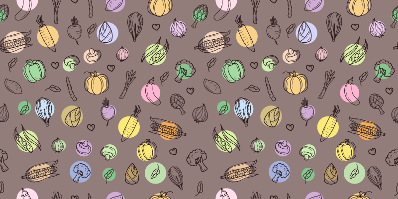 Hnedá zelenina kuchynská dlažba - Tenstickers