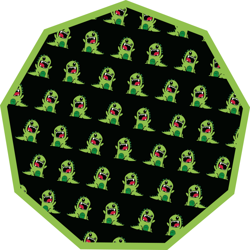 detský vinylový koberec kreslený vzor stvorenia - Tenstickers