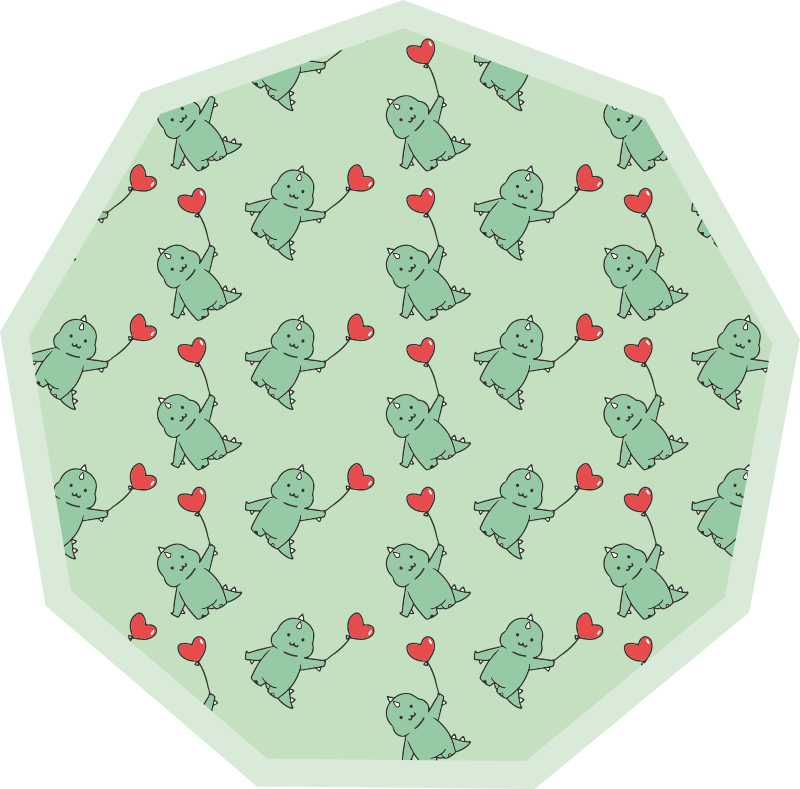 Dinosaurus karikatúra drží balón vinylový koberec - Tenstickers