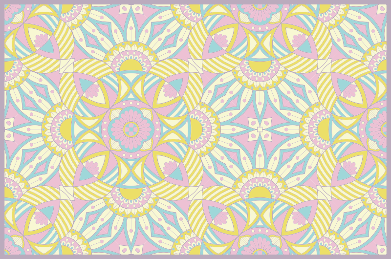 Mandala bezšvové farebné kuchynské podlahové dlaždice - Tenstickers