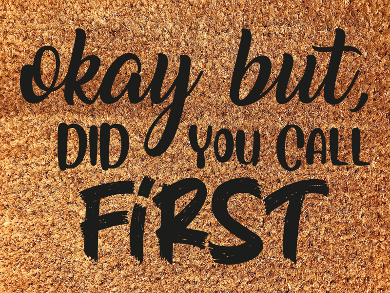 vinylový koberec do predsiene vtipná fráza vitajte - Tenstickers