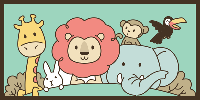 rôzne vinylové koberce pre deti zvieratá z džungle - Tenstickers