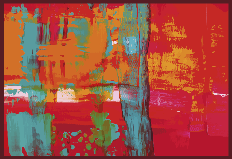 Abstraktný viacfarebný koberec moderný koberec - Tenstickers