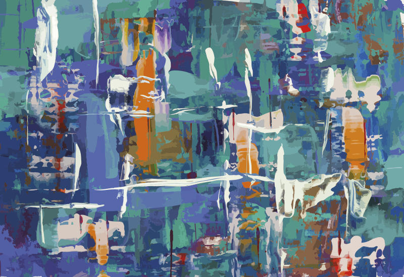 rôzne vzorované vinylové koberce farebný abstraktný rozstrek - Tenstickers