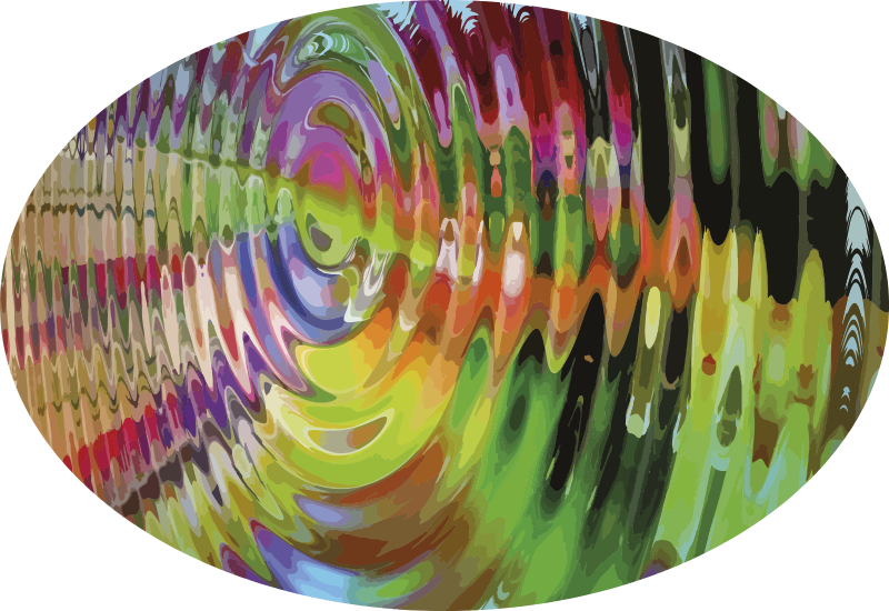 Sústredný viacfarebný moderný koberec - Tenstickers