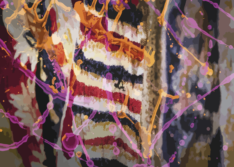 vzorovaný vinylový koberec abstraktný farebný tok - Tenstickers