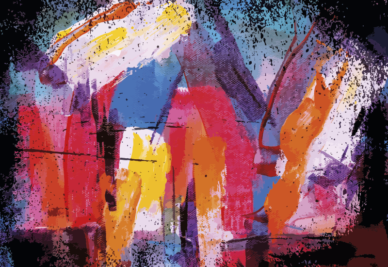 moderný vinylový koberec pulzujúce abstraktné splash - Tenstickers