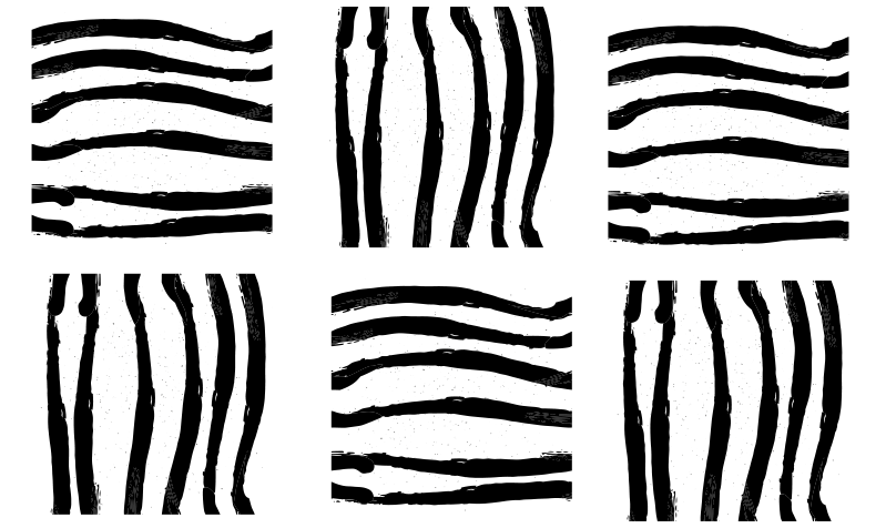 čierne a biele pruhy geometrické koberce - Tenstickers