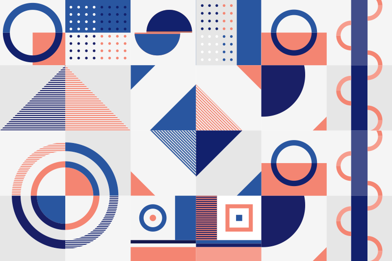 škandinávsky geometrický vzor geometrické koberce - Tenstickers