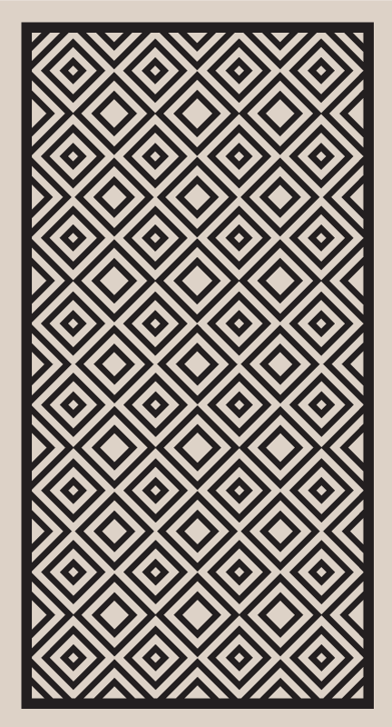 Vinylový koberec s geometrickými tvarmi diamantová hra - Tenstickers