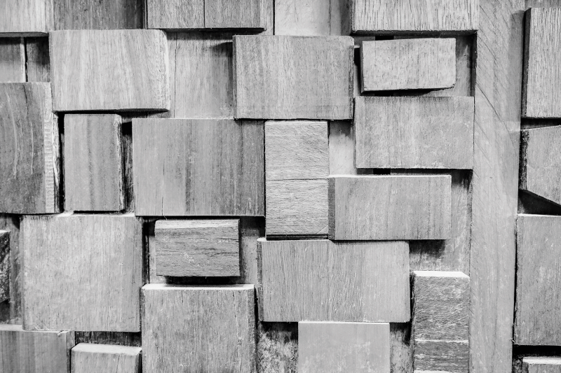 vinylový koberec drevo textúrované bloky - Tenstickers