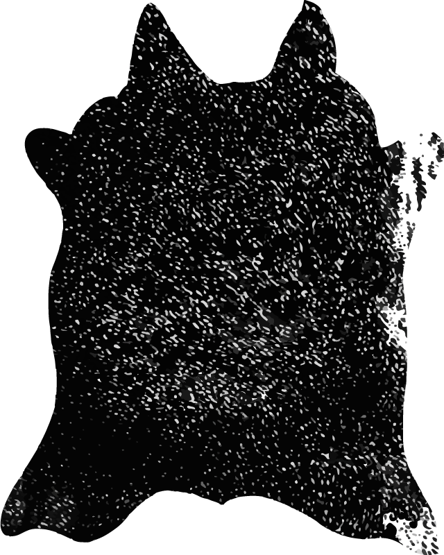 čierny kravský vinylový koberec so zvieracou potlačou - Tenstickers