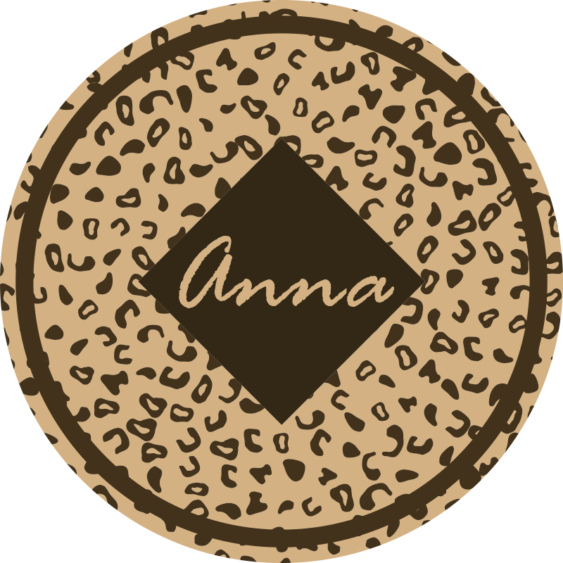 vinylový koberec do spálne meno s leopardím vzorom - Tenstickers