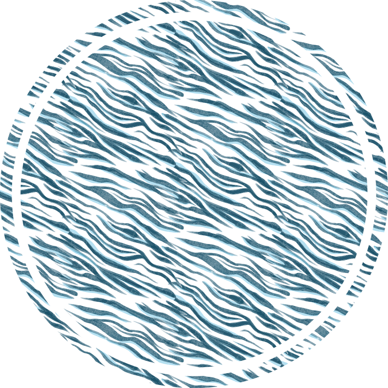 Blu vinylový koberec s potlačou zvierat - Tenstickers