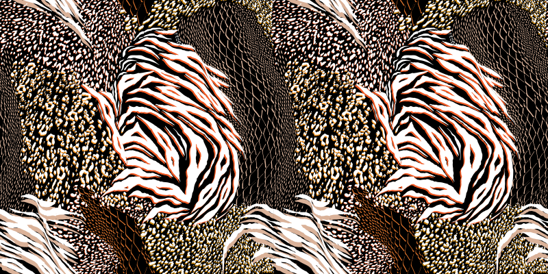 Mix zvieracia potlač zvieracia vinylová koberec - Tenstickers