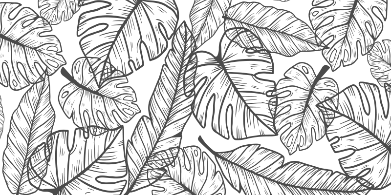 vinylový koberec pre bábätko téma listnatej džungle - Tenstickers