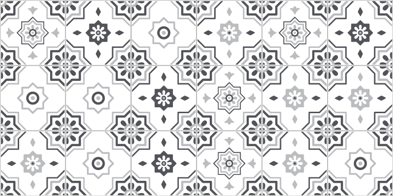 vinylový koberec do kuchyne elegantné sivé vzory - Tenstickers