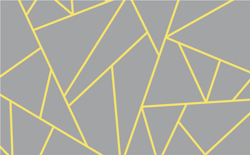 vinylový koberec s geometrickýmy tvarmi moderná žltá a sivá - Tenstickers