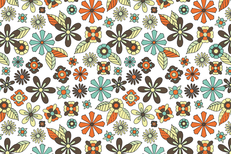 Vinylový koberec vintage retro dizajn 70. Rokov - Tenstickers