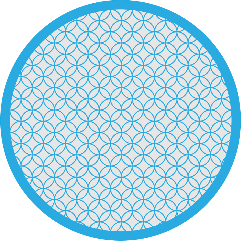 Vinylový koberec s geometrickými tvarmi modrý elegantný vzor - Tenstickers