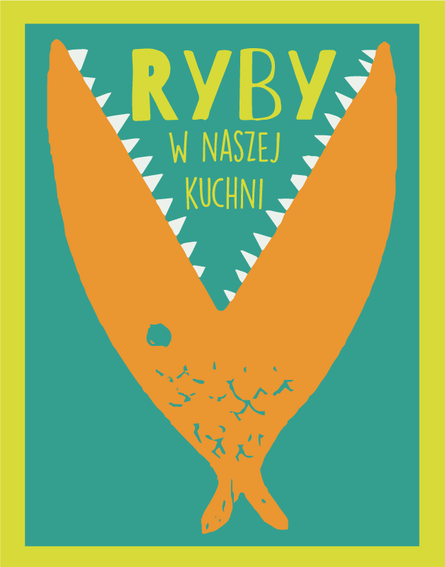 vinylový koberec do kuchyne značka rybej gastronómie - Tenstickers