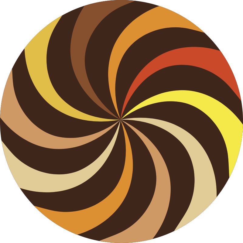 pruhovaný vinylový koberec špirálový farebný výbuch - Tenstickers