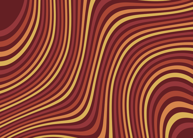 Vinylový koberec vintage vlnitý retro farebný tok - Tenstickers