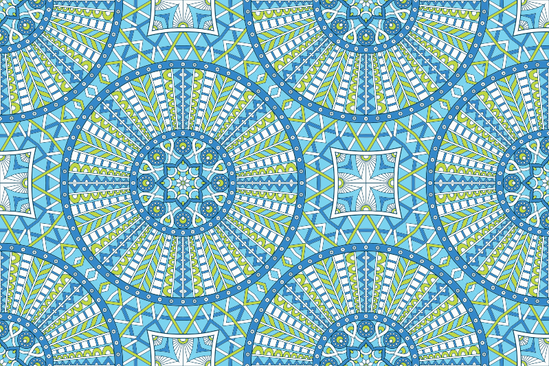 vinylový koberec mandala štýlové geometrické vzory - Tenstickers