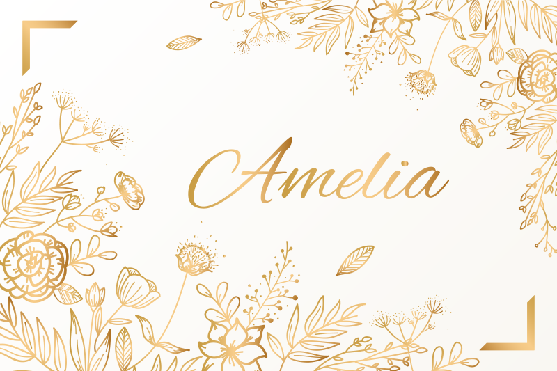 vinylový koberec s menom kvetinové osobné privítanie - Tenstickers