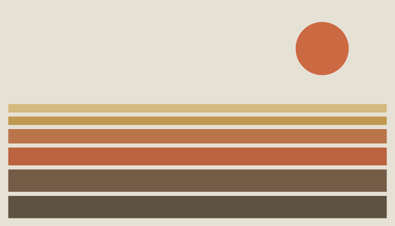 vinylový koberec do spálne vzor s pruhmi pri západe slnka - Tenstickers