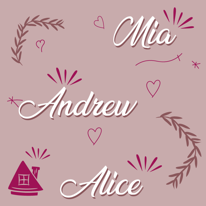 vinylový koberec do predsiene členovia rodiny na mieru - Tenstickers