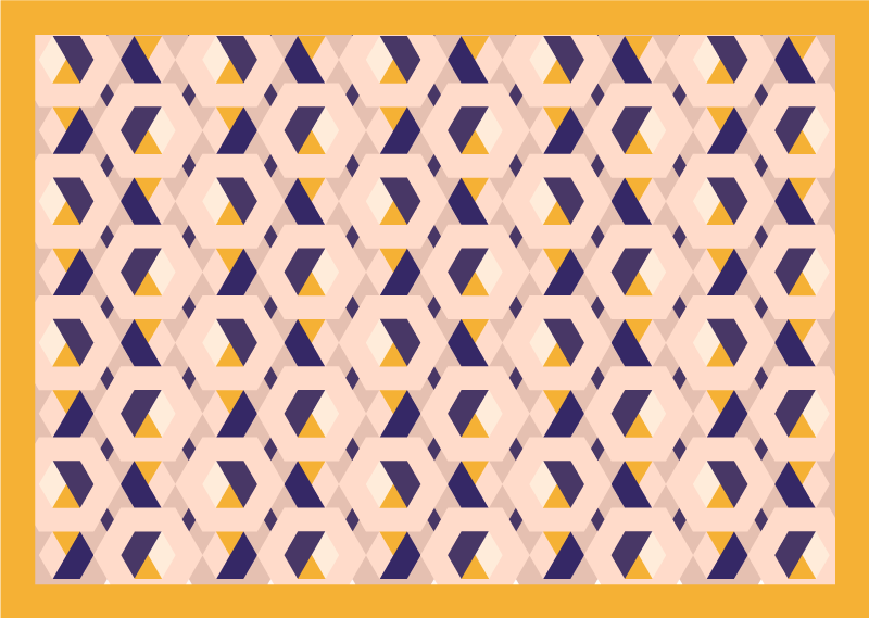 Vinylový koberec do kuchyne živý geometrický koncept - Tenstickers