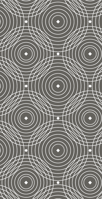 Vinylový koberec s geometrickými tvarmi s kruhovými pruhmi - Tenstickers