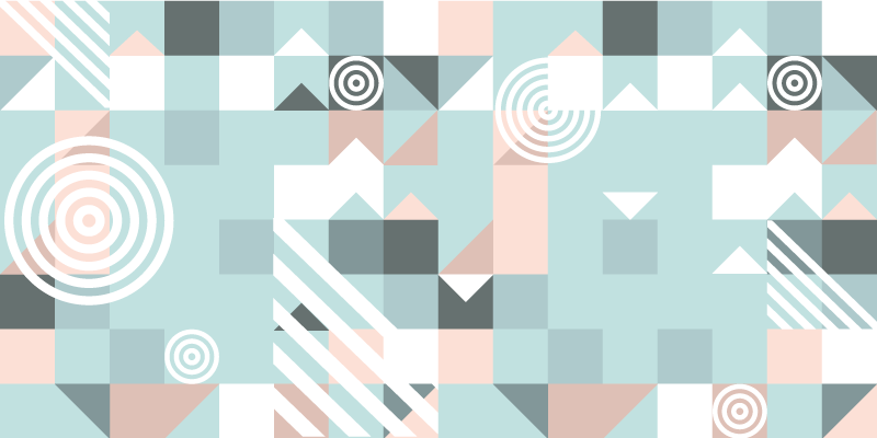 Vinylový koberec severské geometrické pastelové tóny - Tenstickers