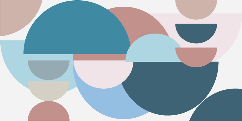 Vinylový koberec s geometrickými tvarmi kruhové variácie - Tenstickers