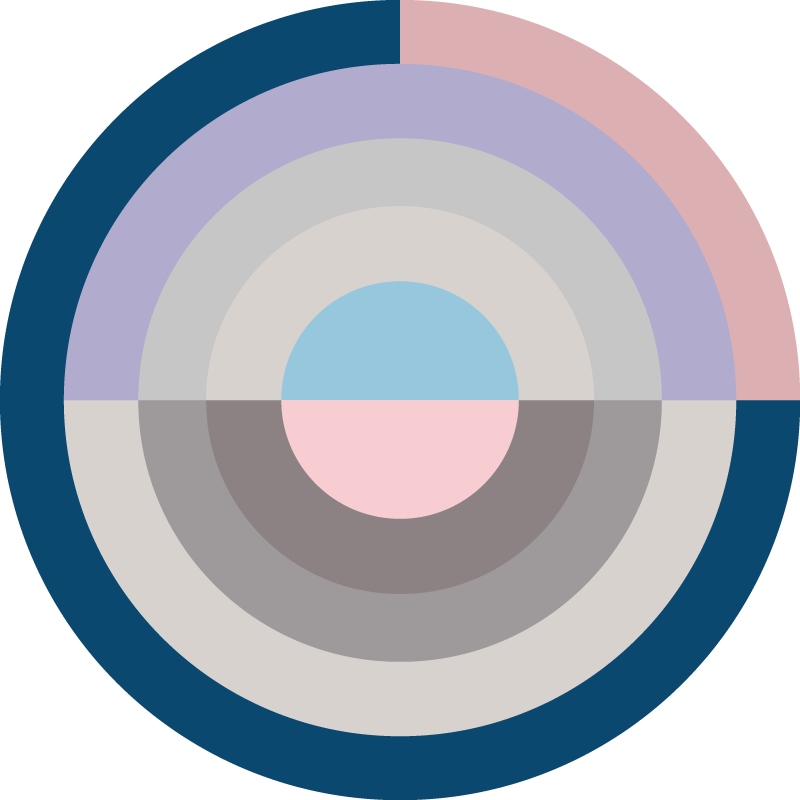 moderný vinylový koberec kruhová farebná paleta - Tenstickers