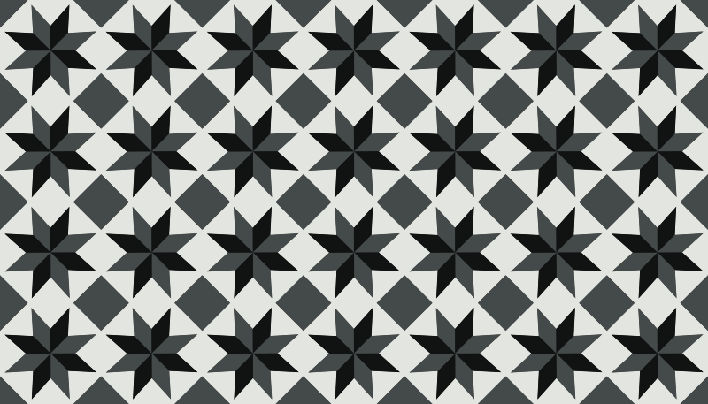 vinylový koberec do kuchyne motív čiernych hviezd - Tenstickers