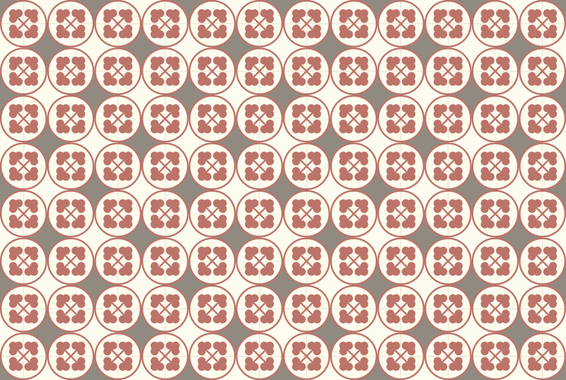 Pastelovo oranžový a béžový obkladový koberec - Tenstickers