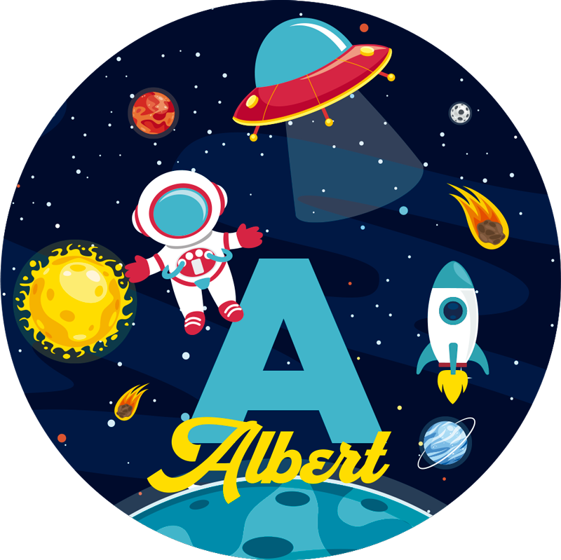 Vesmír a galaxia s menom prispôsobeným mat - Tenstickers