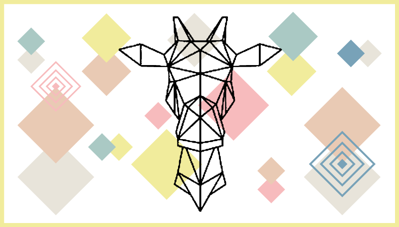 Severský vinylový koberec žirafa v škandinávskom štýle - Tenstickers