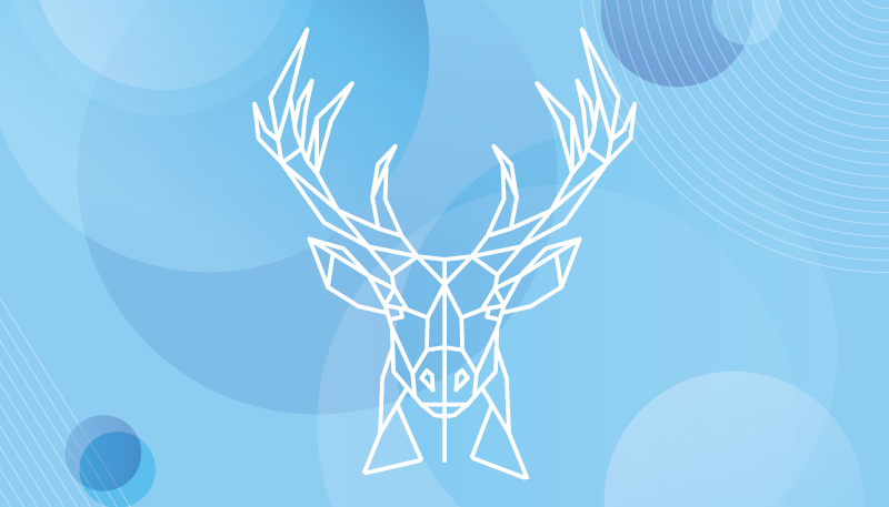 vinylové koberce zvieratá geometrická jeleňia hlava - Tenstickers