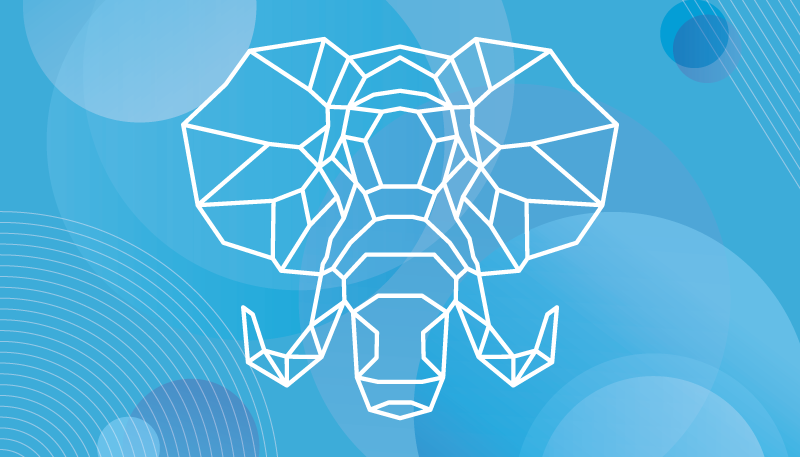 Vinylové koberce zvieratá modrý slon tvár - Tenstickers