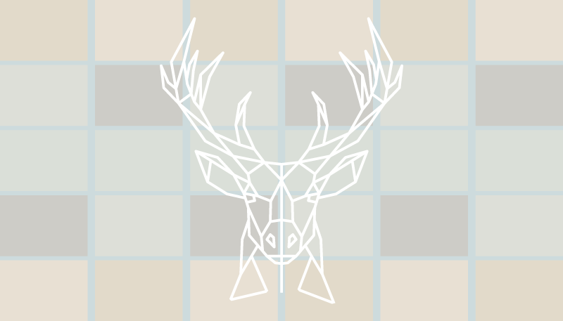 Severský vinylový koberec s potlačou jeleňov - Tenstickers