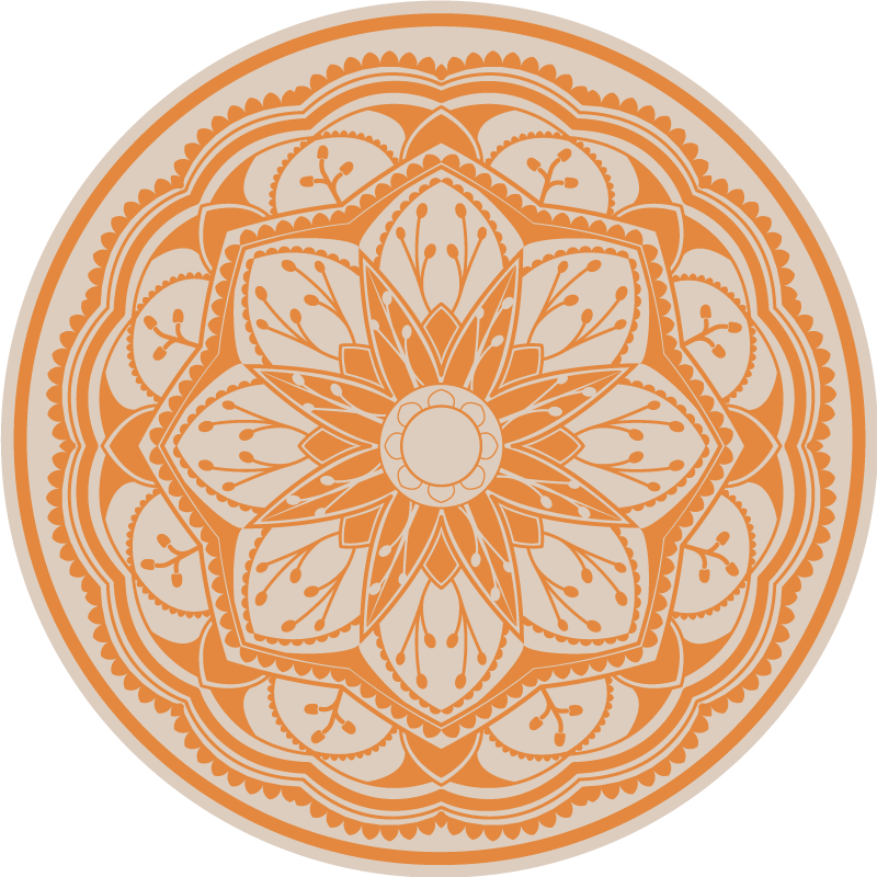 vinylový koberec mandala elegantný okrúhly motív - Tenstickers