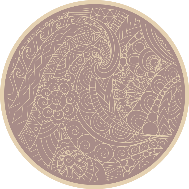 vinylový koberec mandala zložitý kruhový motív - Tenstickers