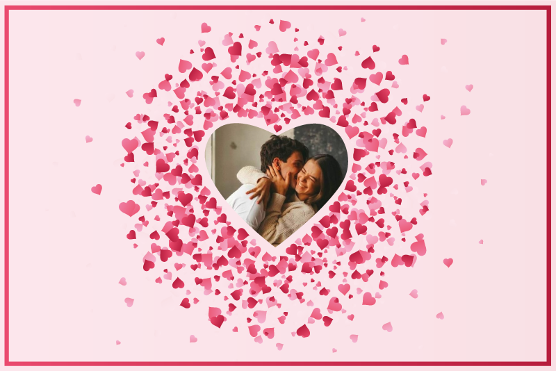 Srdce s fotograficky prispôsobenou podložkou - Tenstickers