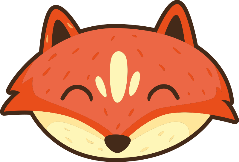 Nordic fox face baby mat - Tenstickers